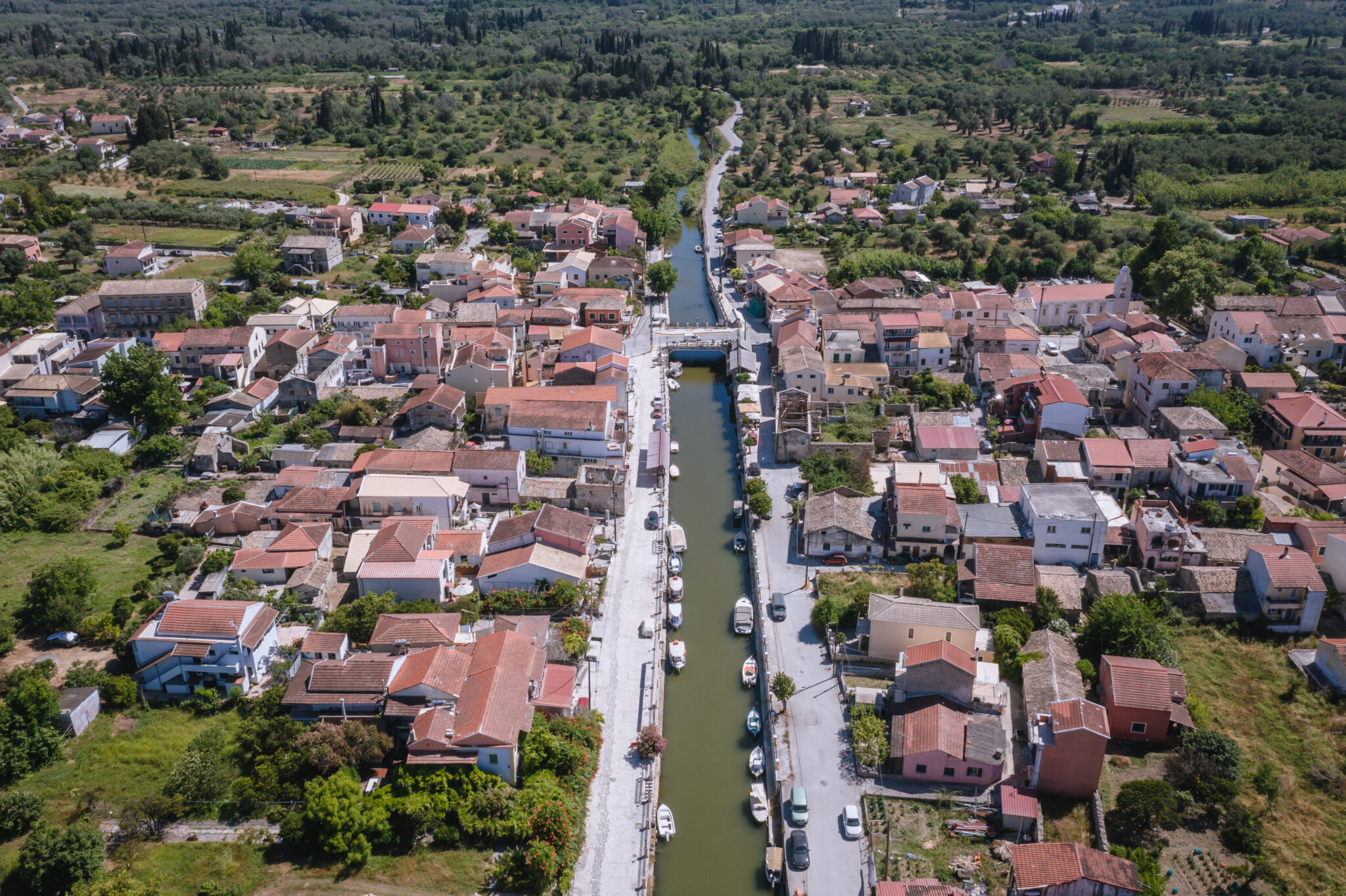 Water,Canal,In,Lefkimmi,,Small,Town,On,Corfu, ,Kerkyra