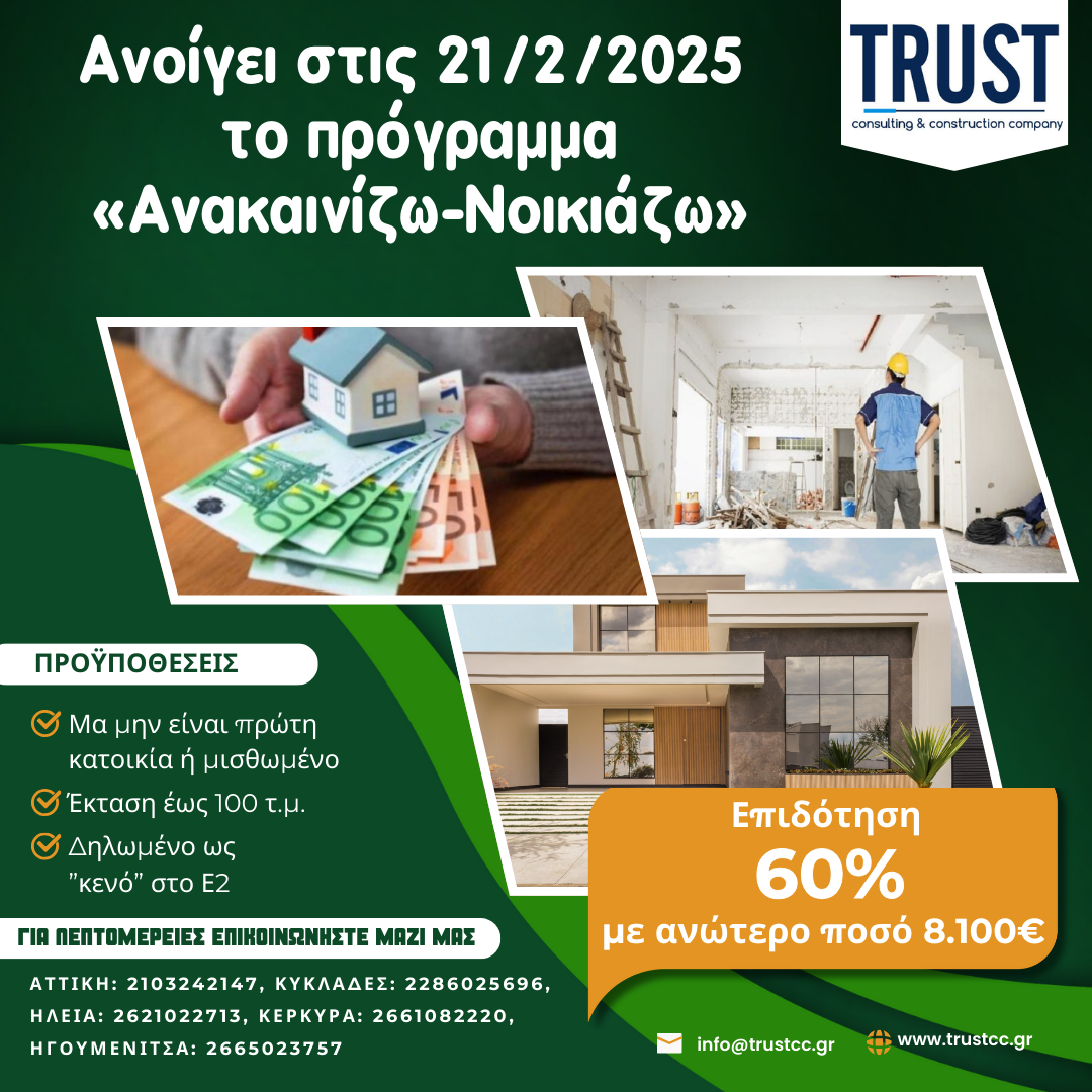 ANAKAINIZΩ ΝΟΙΚΙΑΖΩ 2025